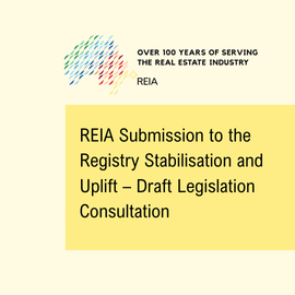 REIA Submission to the Registry Stabilisation and Uplift – Draft Legislation Consultation